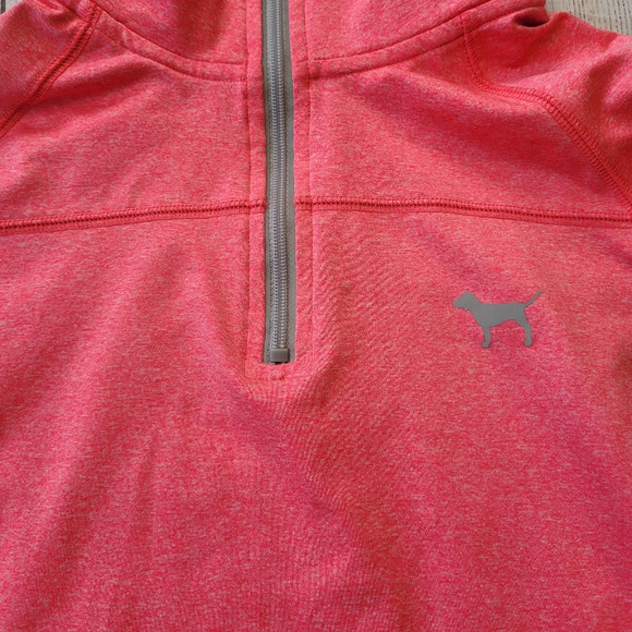 Victoria’s Secret PINK •Size Small• Bright Pink Quarter Zip Fitted Athletic Top - Picture 4 of 9